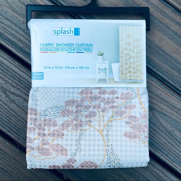 🧡🧡🧡 Tranquil Peach Floral Shower Curtain 🧡🧡🧡 - Picture 6 of 8